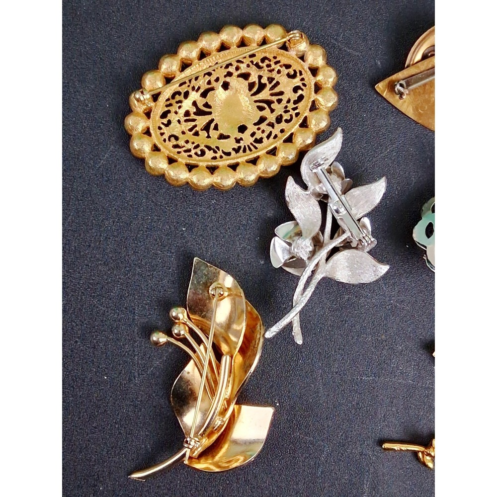 Lot Of 17 Vintage & Modern Brooches Filigree Enamel Bird Silver Gold Tone Floral - Picture 10 of 16
